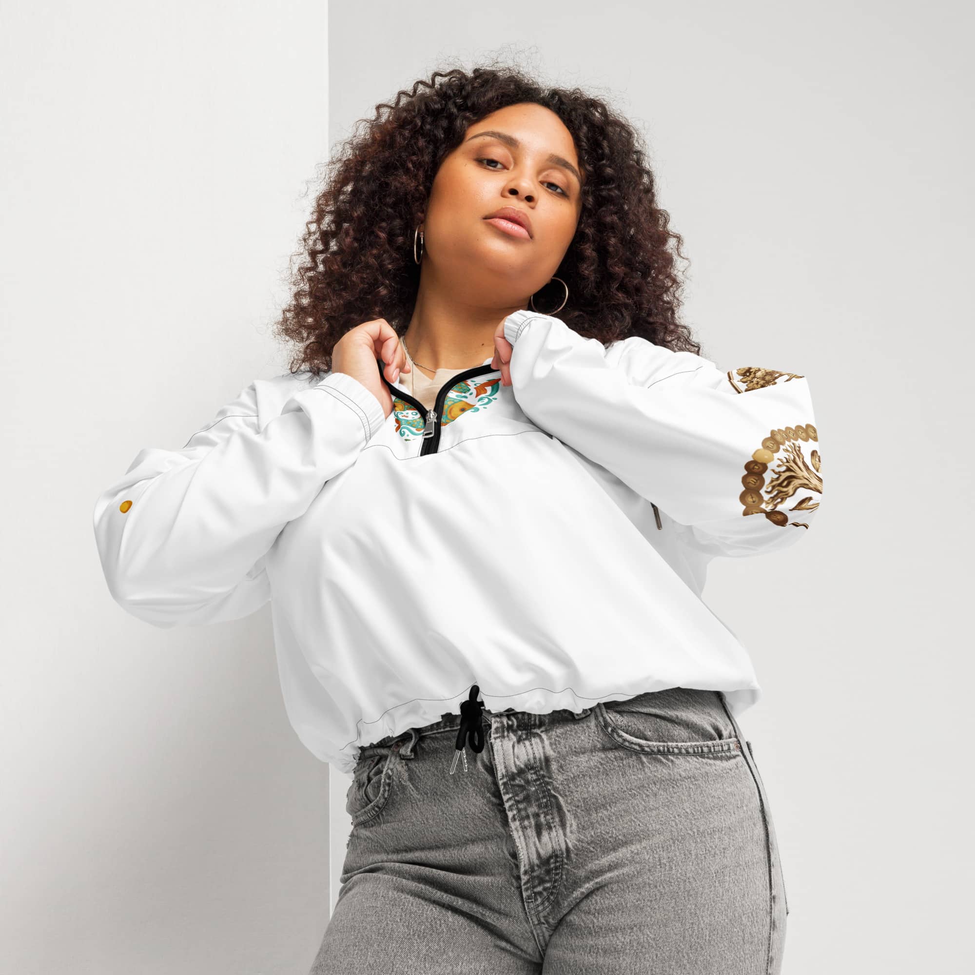 Pisces Cropped Windbreaker detail view