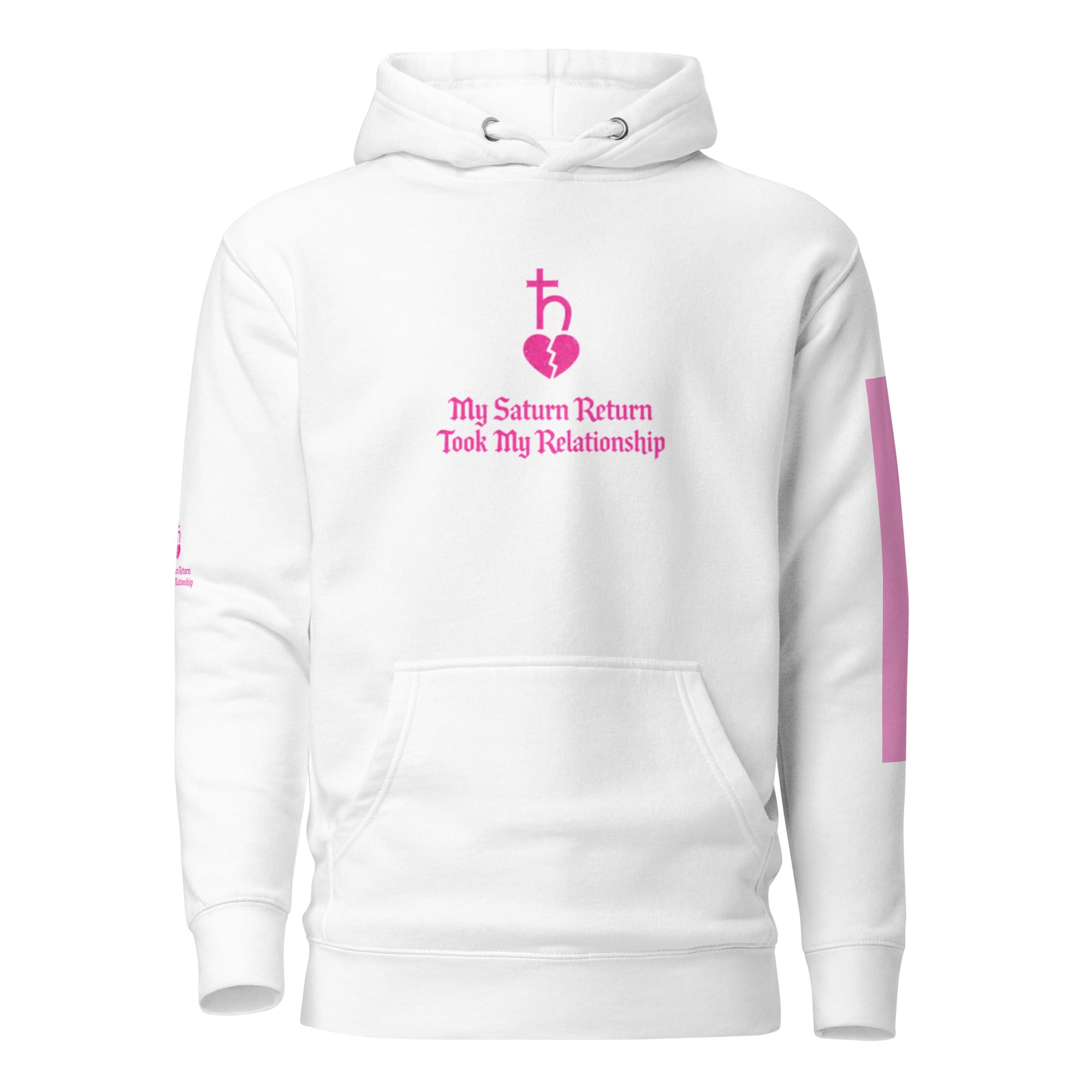 Saturn Return White Hoodie side view
