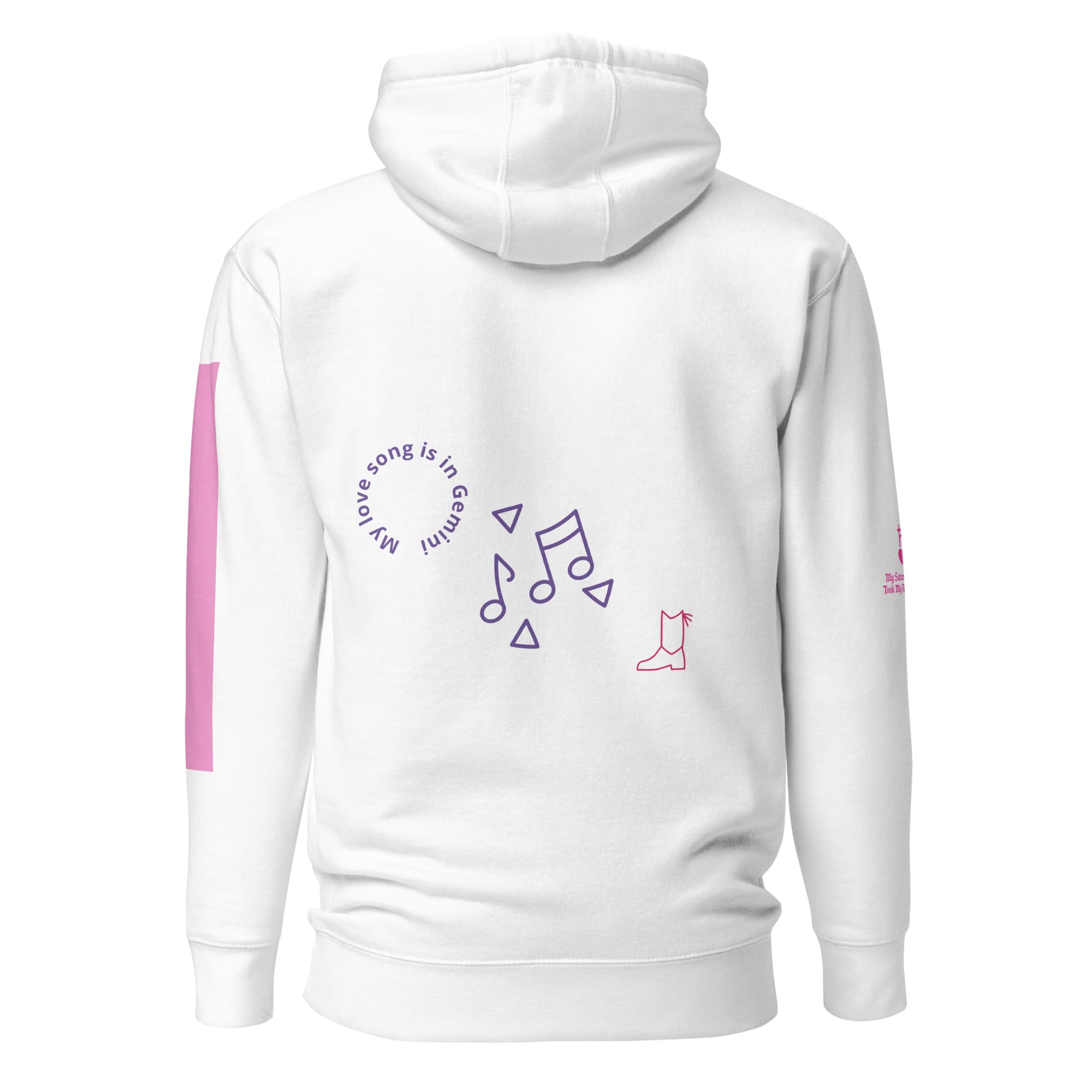 Saturn Return White Hoodie back view
