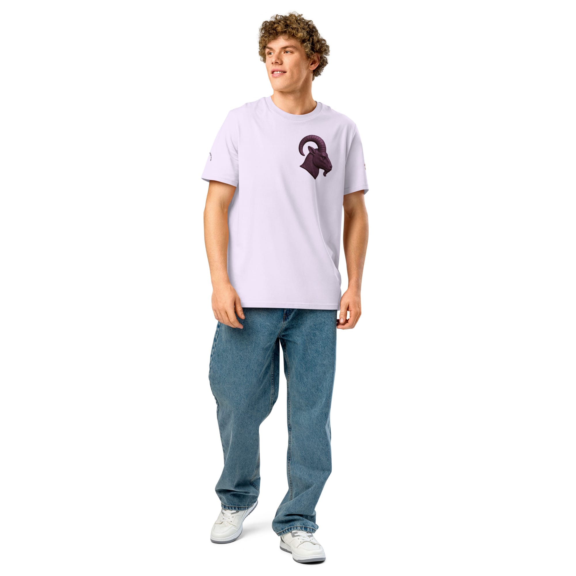 Taurus Organic Ribbed Neck T-Shirt seventh lifestyle view