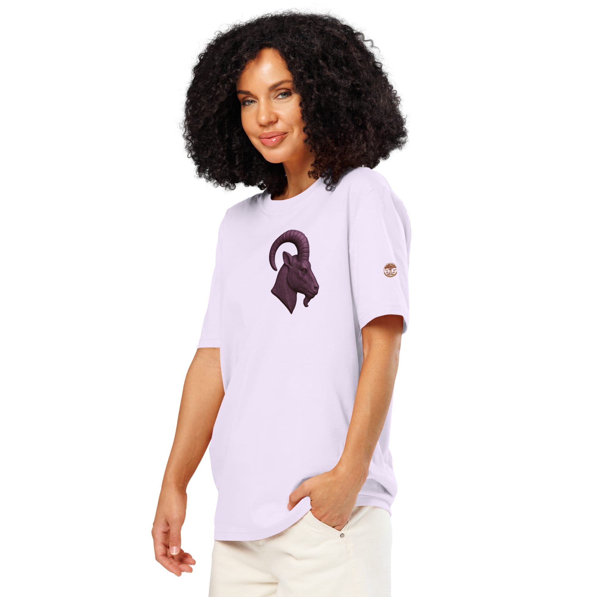 Taurus Organic Ribbed Neck T-Shirt eighth lifestyle view
