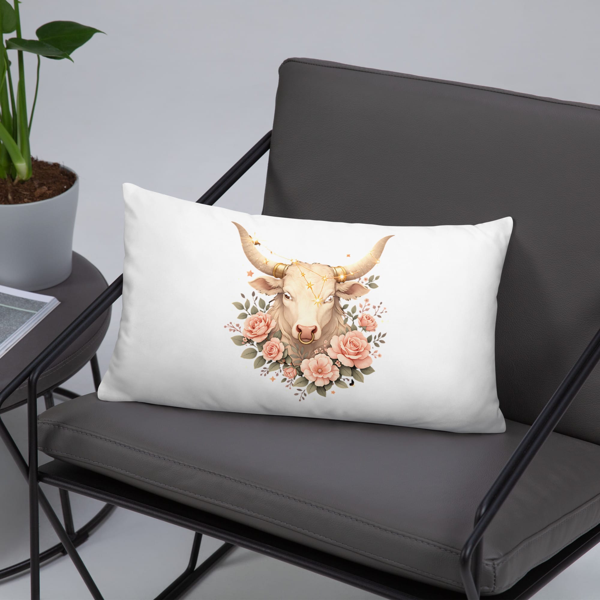 Taurus Luxury Throw Pillow detail view