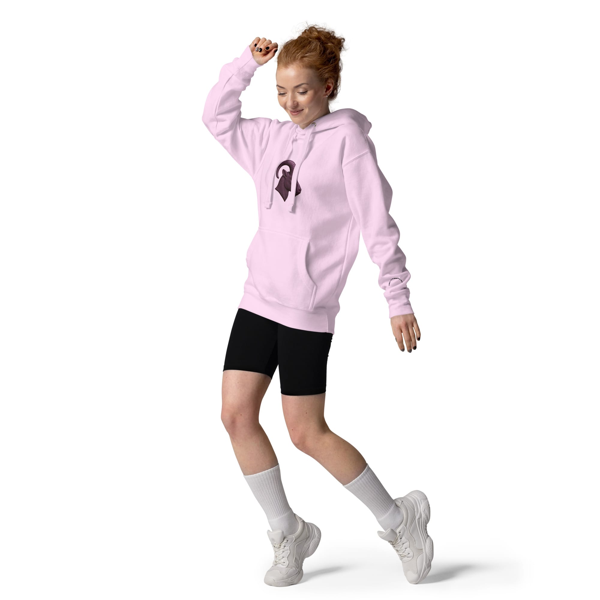 Taurus Ram Head Unisex Hoodie fourth lifestyle view