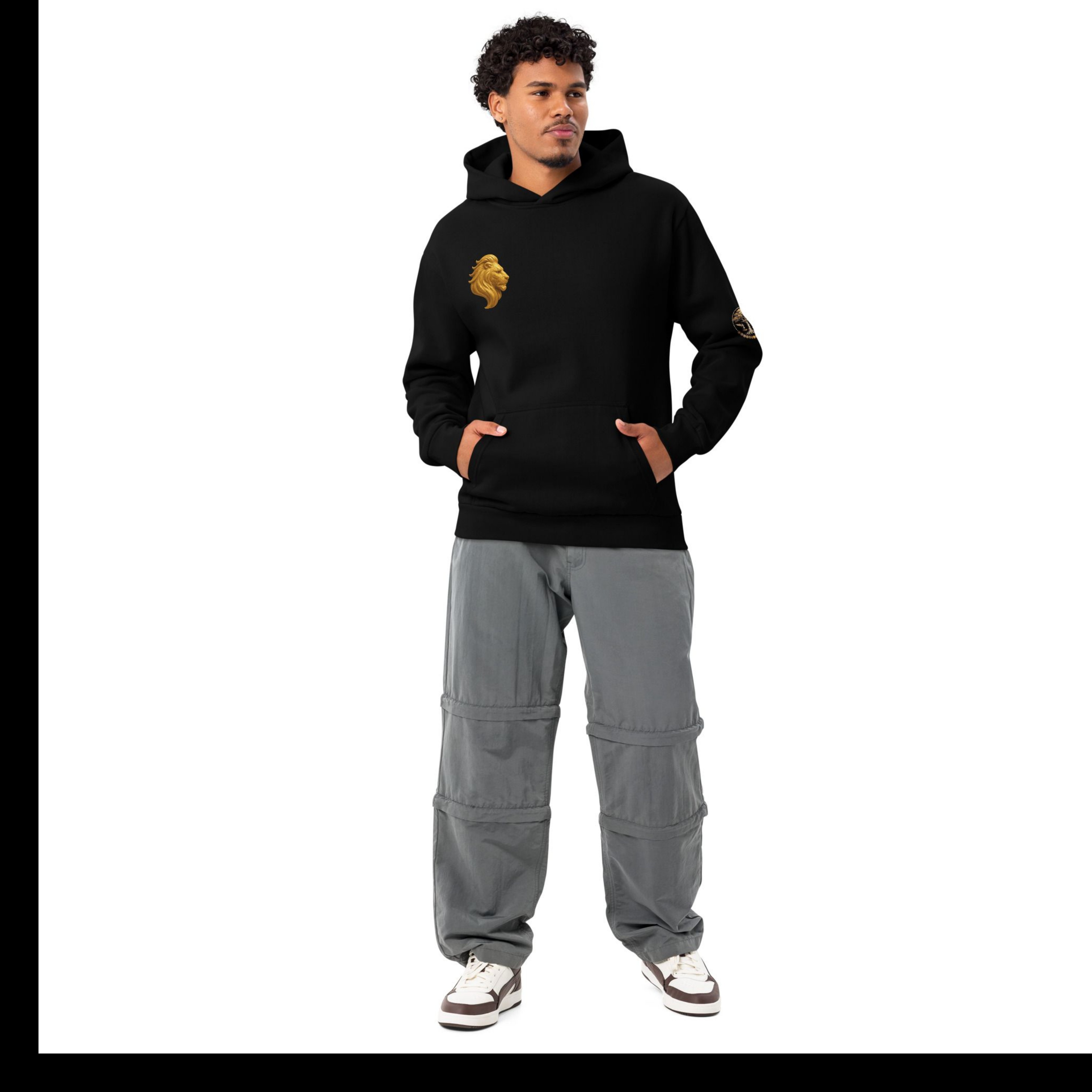 Leo hoodie on male model