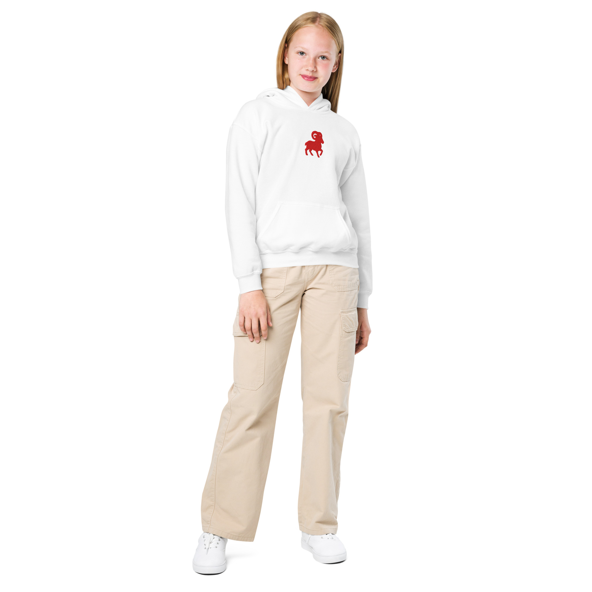 Youth Aries hoodie front view